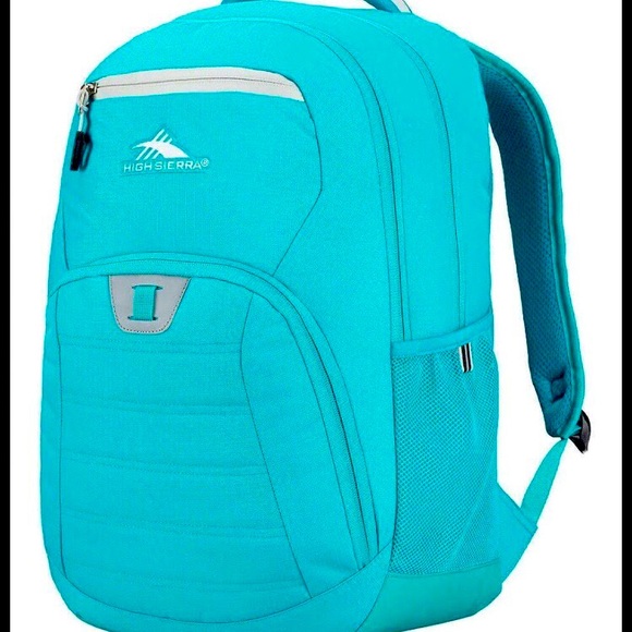 Ba2: High Sierra Laptop Backpack teal aqua w/ rain cover High-Sierra-Swoop-Backpack-With-17 main image 2